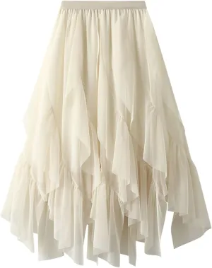2023 Summer Beach Skirts Womens Women's A Line Pleated Cheer Skirt Elastic Waistband High Waist Midi Skirts