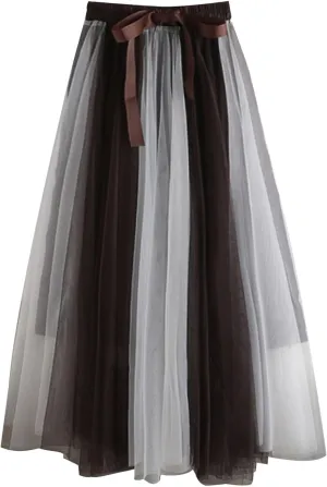 A Line Long Tulle Skirt for Women Maxi Elastic High Waist Bridesmaid Skirts for Wedding Evening Party Prom