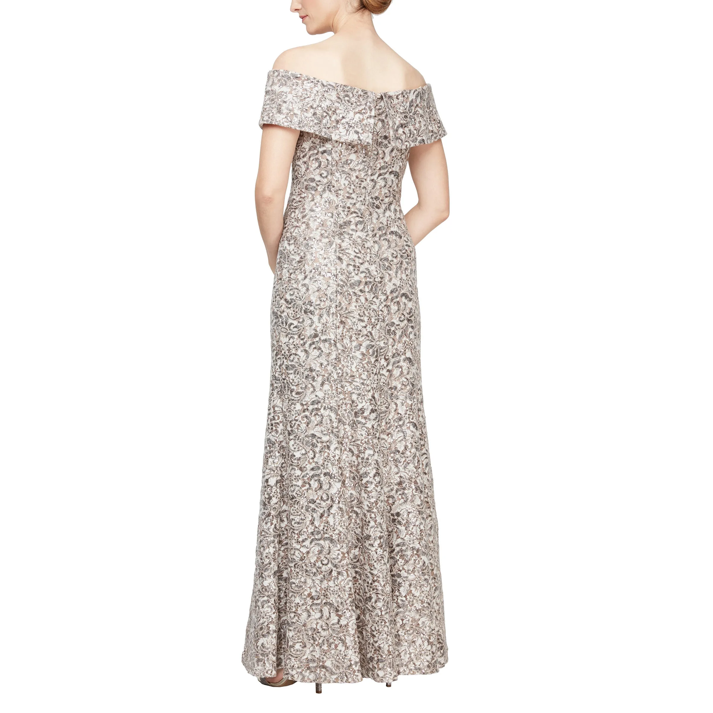 Alex Evenings 81122532 Long Off Shoulder Formal Dress