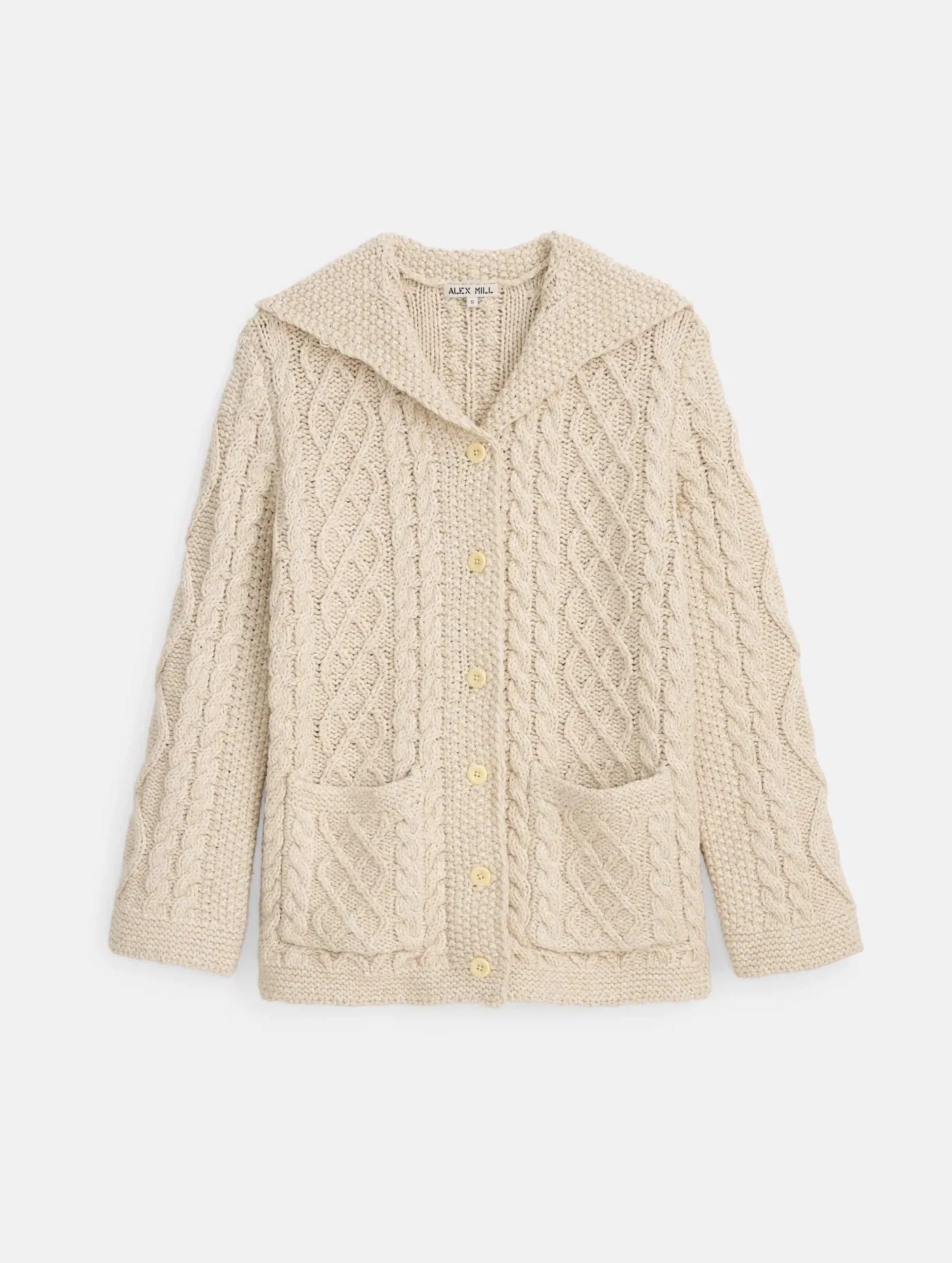 ALEX MILL OJAI CARDIGAN IN ECRU