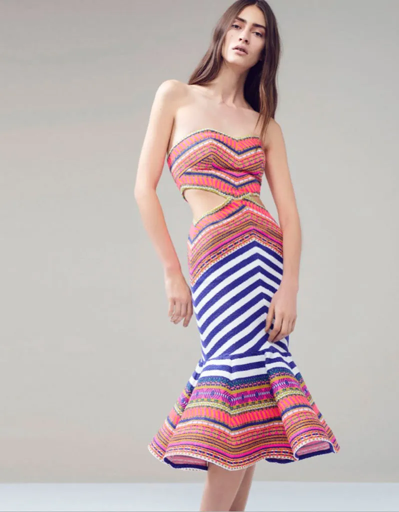 Alexis Yulia Dress in Aztec Neon