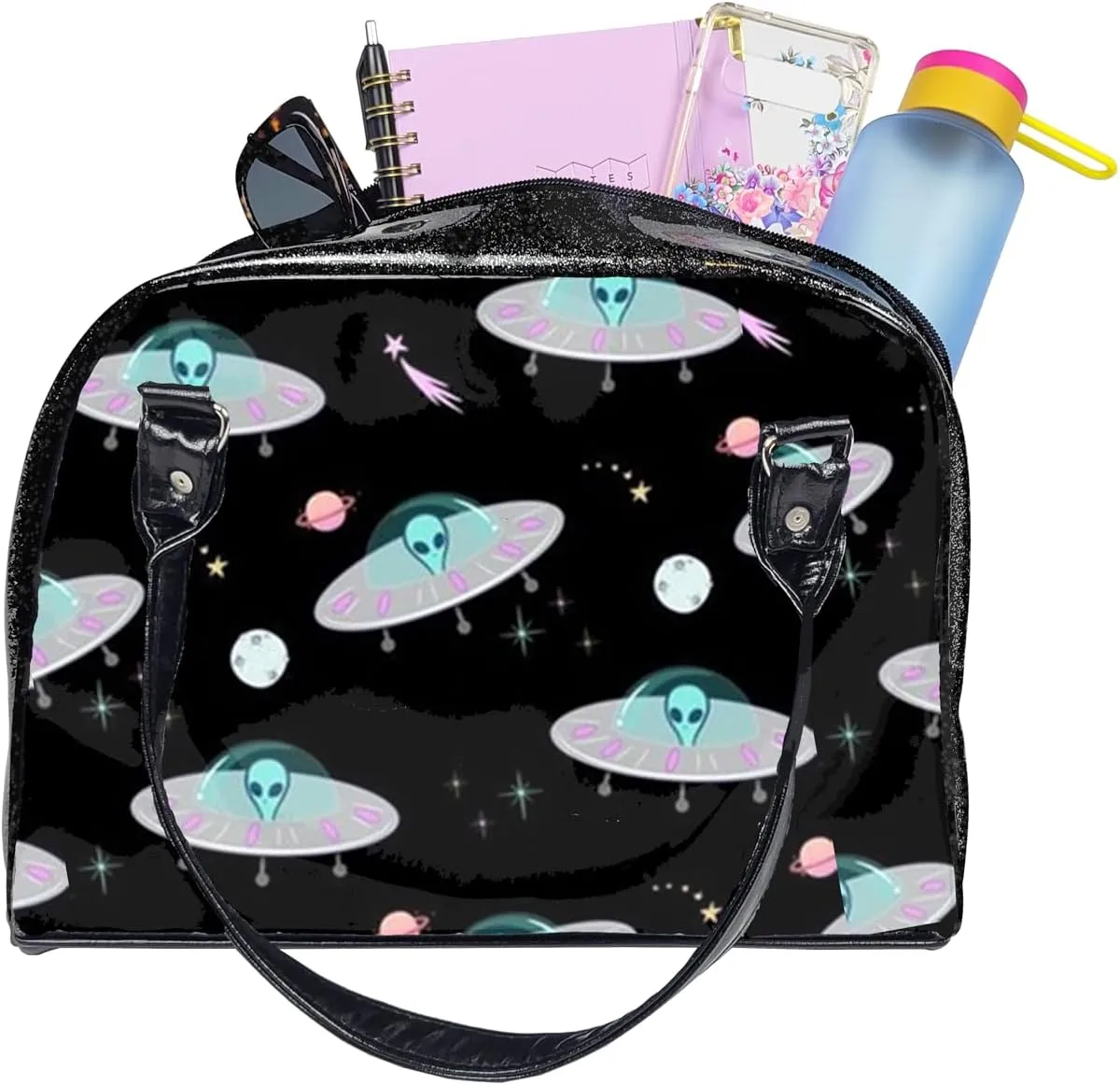Alien Collection Colorful, Large, Whimsical, Handbag, Travel Bag, Satchel, Favorite Tote