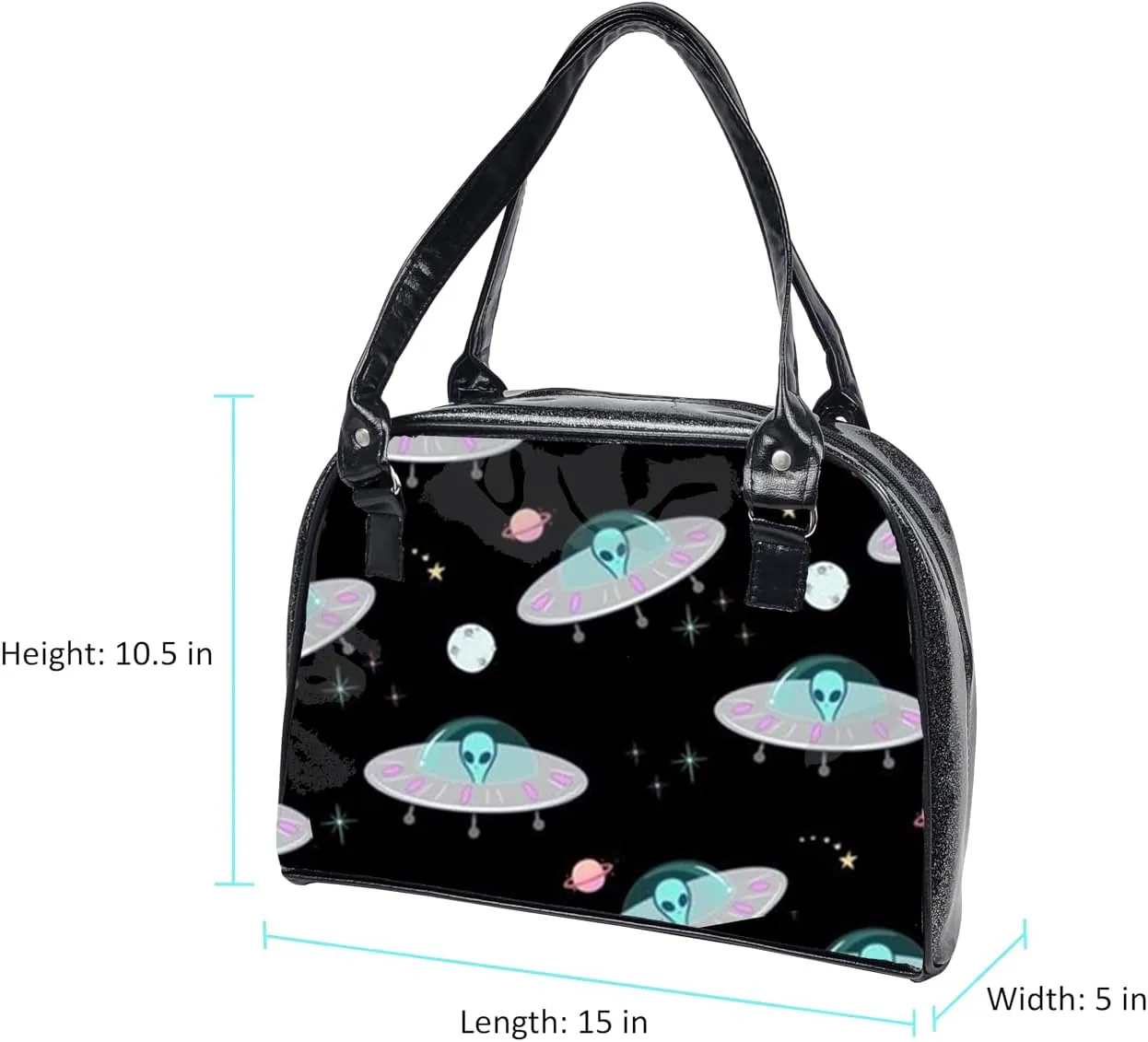 Alien Collection Colorful, Large, Whimsical, Handbag, Travel Bag, Satchel, Favorite Tote
