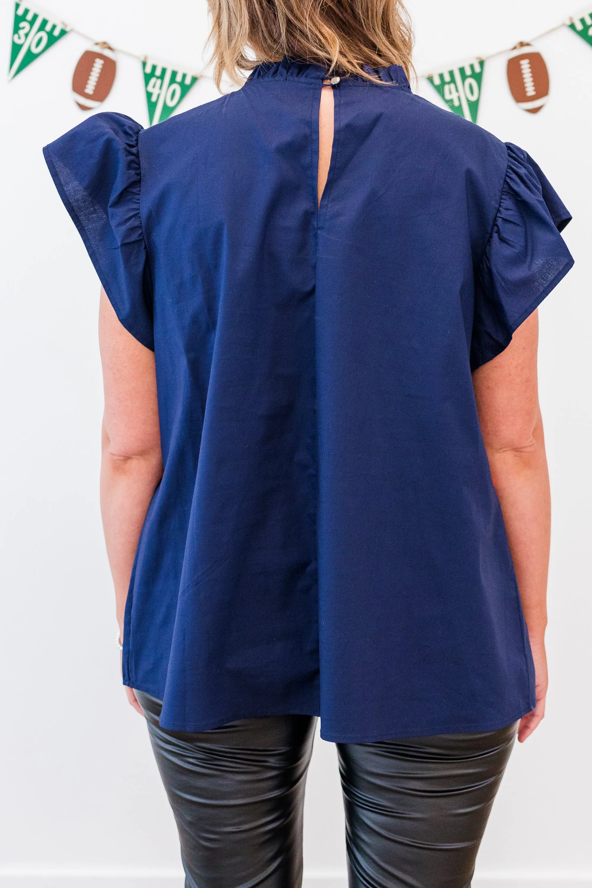 All The Spirit Top, Navy-Orange