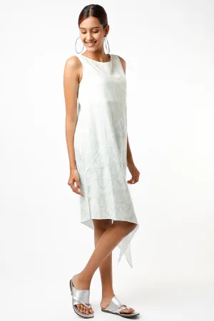 Aqua Geometrical Printed Dress