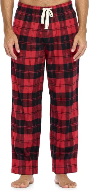 Ashford & Brooks Mens Super Soft Flannel Plaid Pajama Sleep Pants