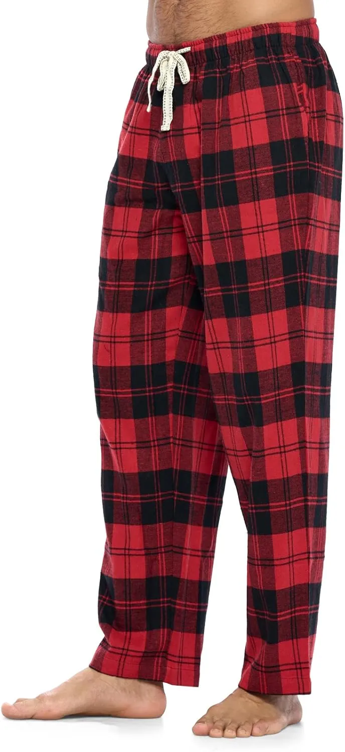 Ashford & Brooks Mens Super Soft Flannel Plaid Pajama Sleep Pants