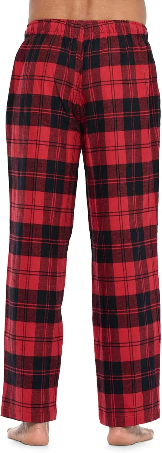 Ashford & Brooks Mens Super Soft Flannel Plaid Pajama Sleep Pants