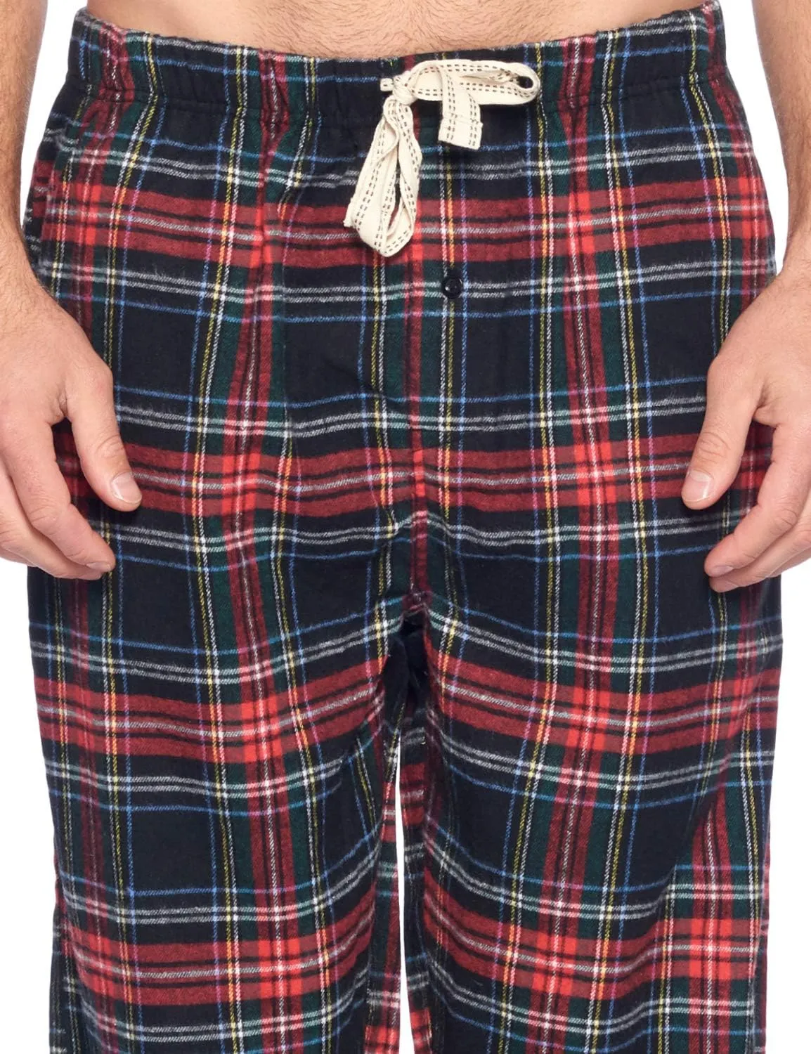Ashford & Brooks Mens Super Soft Flannel Plaid Pajama Sleep Pants