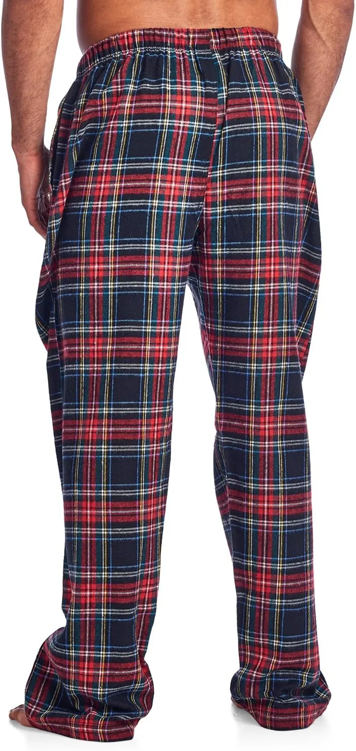 Ashford & Brooks Mens Super Soft Flannel Plaid Pajama Sleep Pants