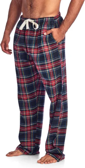 Ashford & Brooks Mens Super Soft Flannel Plaid Pajama Sleep Pants