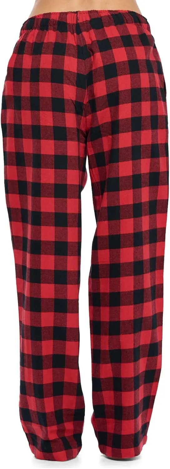 Ashford & Brooks Women's Super Soft Flannel Plaid Pajama Sleep Pants
