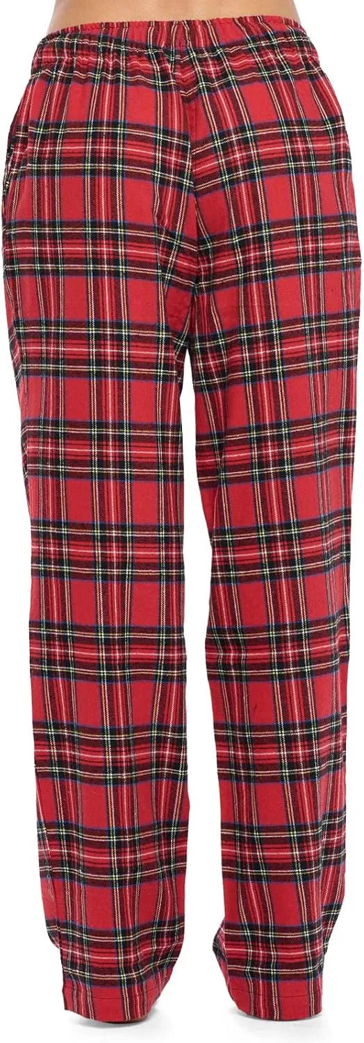 Ashford & Brooks Women's Super Soft Flannel Plaid Pajama Sleep Pants