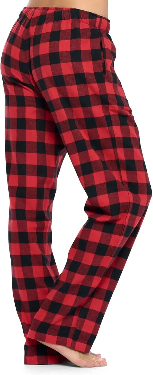 Ashford & Brooks Women's Super Soft Flannel Plaid Pajama Sleep Pants