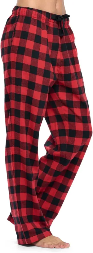 Ashford & Brooks Women's Super Soft Flannel Plaid Pajama Sleep Pants