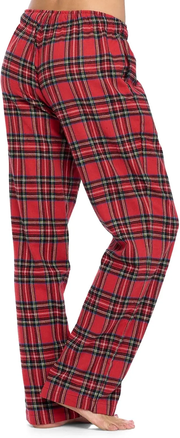Ashford & Brooks Women's Super Soft Flannel Plaid Pajama Sleep Pants