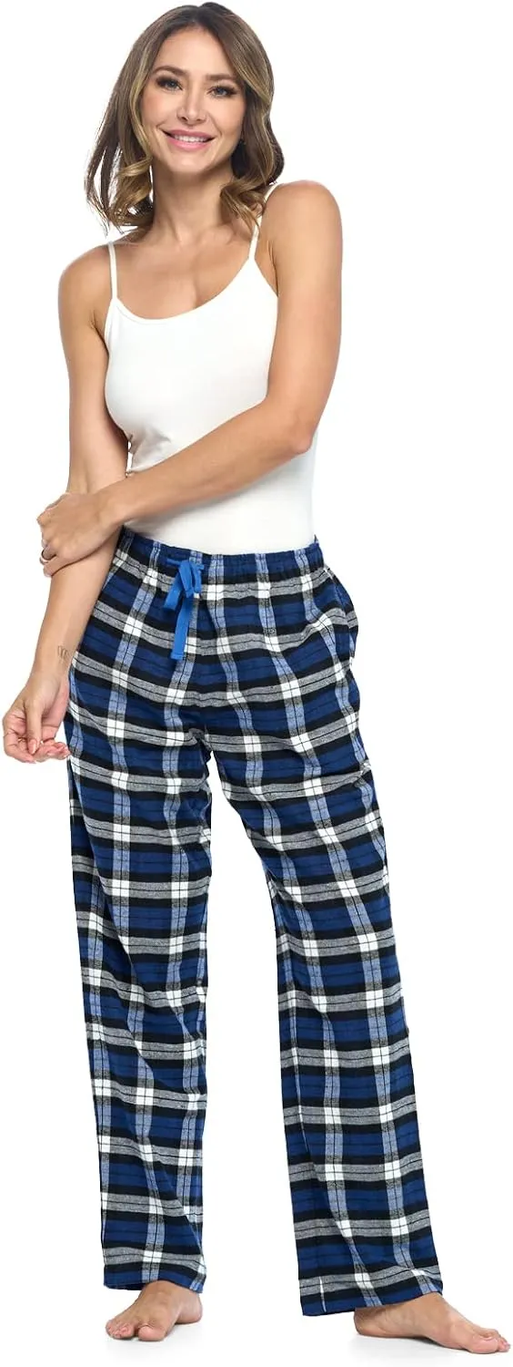 Ashford & Brooks Women's Super Soft Flannel Plaid Pajama Sleep Pants