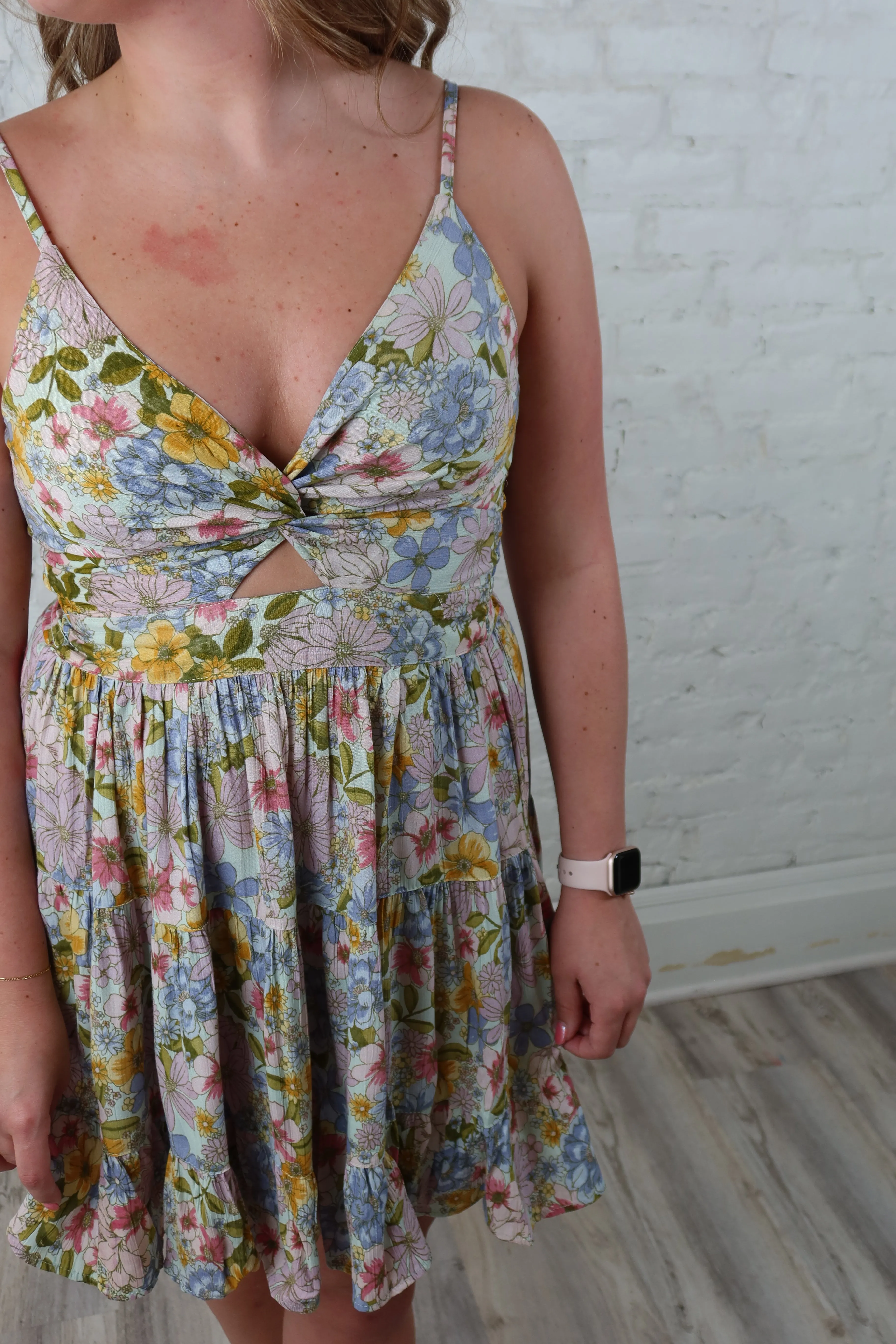 At The Bay Twist Front Keyhole Dress