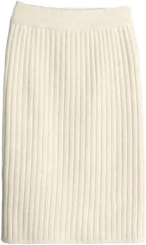 Autumn Winter Knit Pencil Skirt Women High Waist Elastic Skirts Sexy Knited Split Midi Skirt