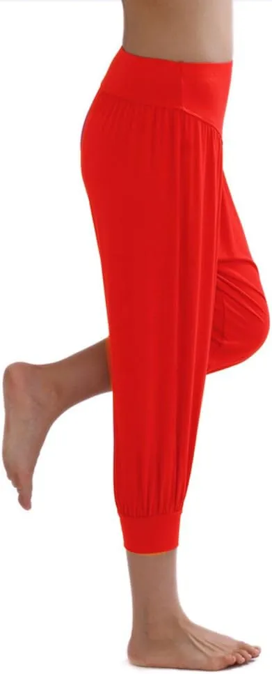 AvaCostume Modal Cotton Soft Yoga Sports Dance Harem Capri Pants