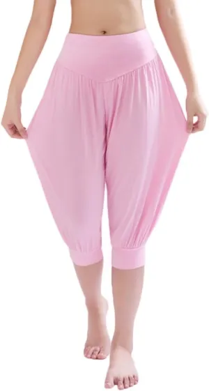 AvaCostume Modal Cotton Soft Yoga Sports Dance Harem Capri Pants