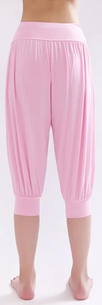 AvaCostume Modal Cotton Soft Yoga Sports Dance Harem Capri Pants