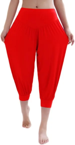 AvaCostume Modal Cotton Soft Yoga Sports Dance Harem Capri Pants