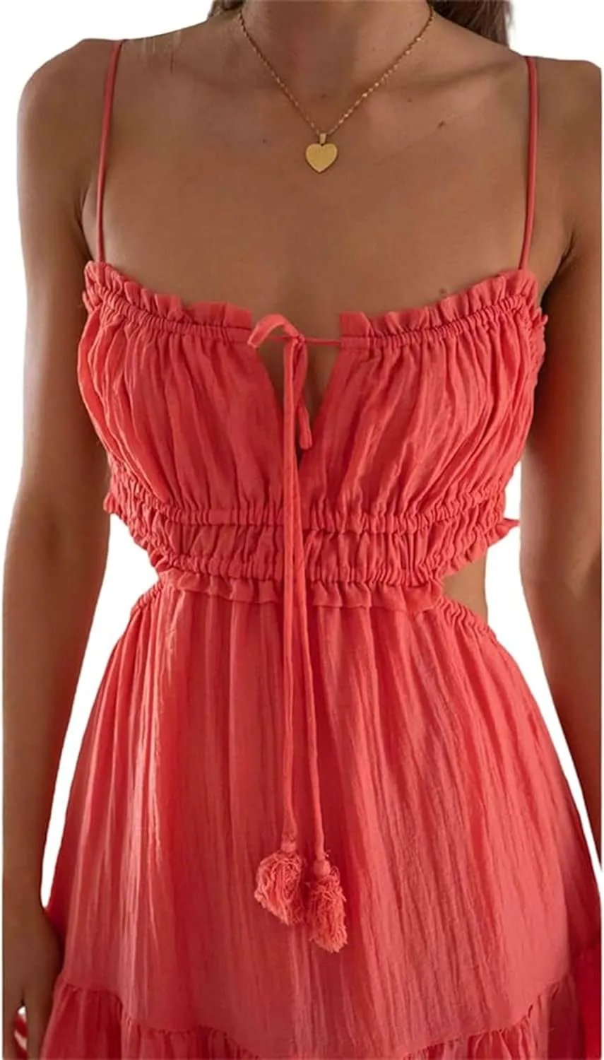 Backless Maxi Dress Women Y2k Spaghetti Strap Backless Dress Low Cut Bodycon Long Maxi Dresses