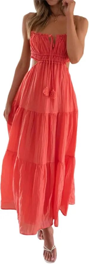 Backless Maxi Dress Women Y2k Spaghetti Strap Backless Dress Low Cut Bodycon Long Maxi Dresses