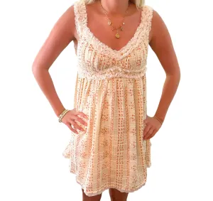 Baked orange Lace Mini Dress