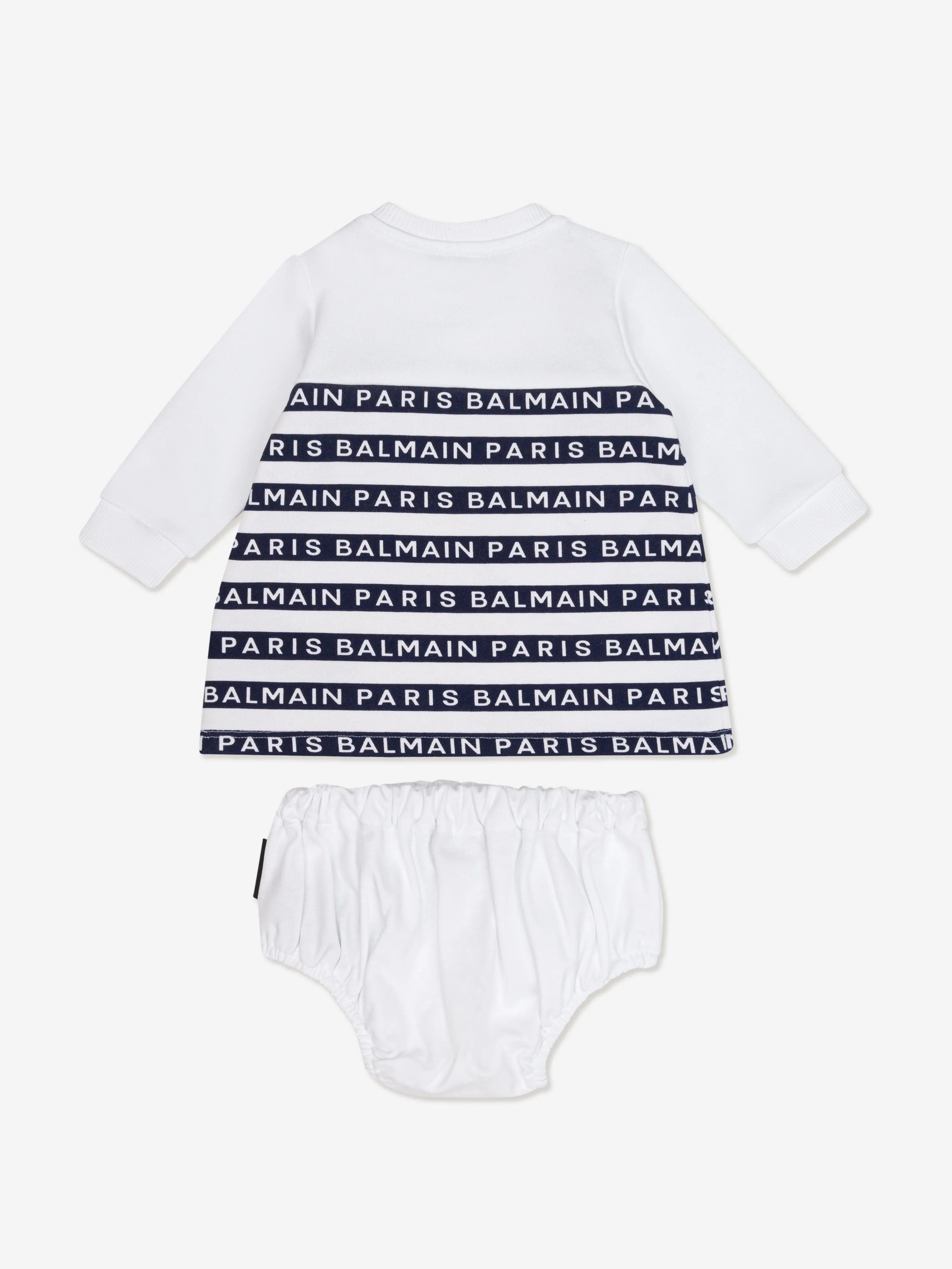 Balmain Baby Girls Jersey Dress in Blue