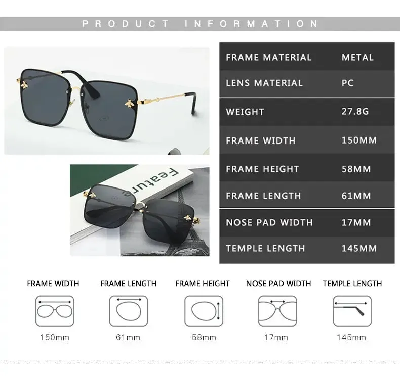 Bee Rimless Sunglasses
