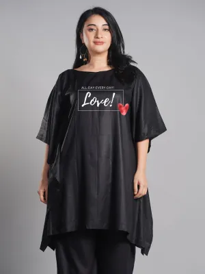 Black Rayon Kaftan - Love Everyday