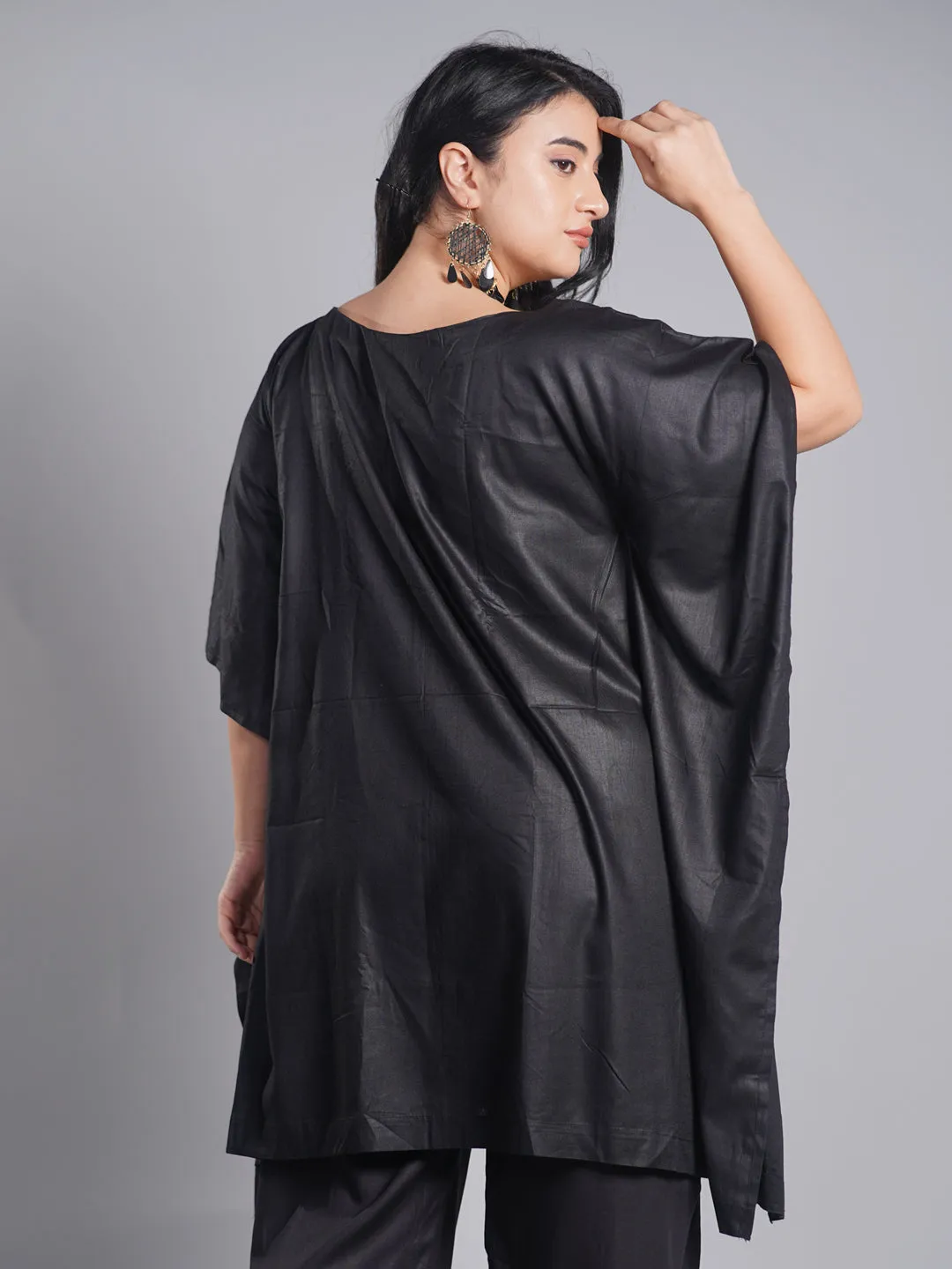 Black Rayon Kaftan - Love Everyday