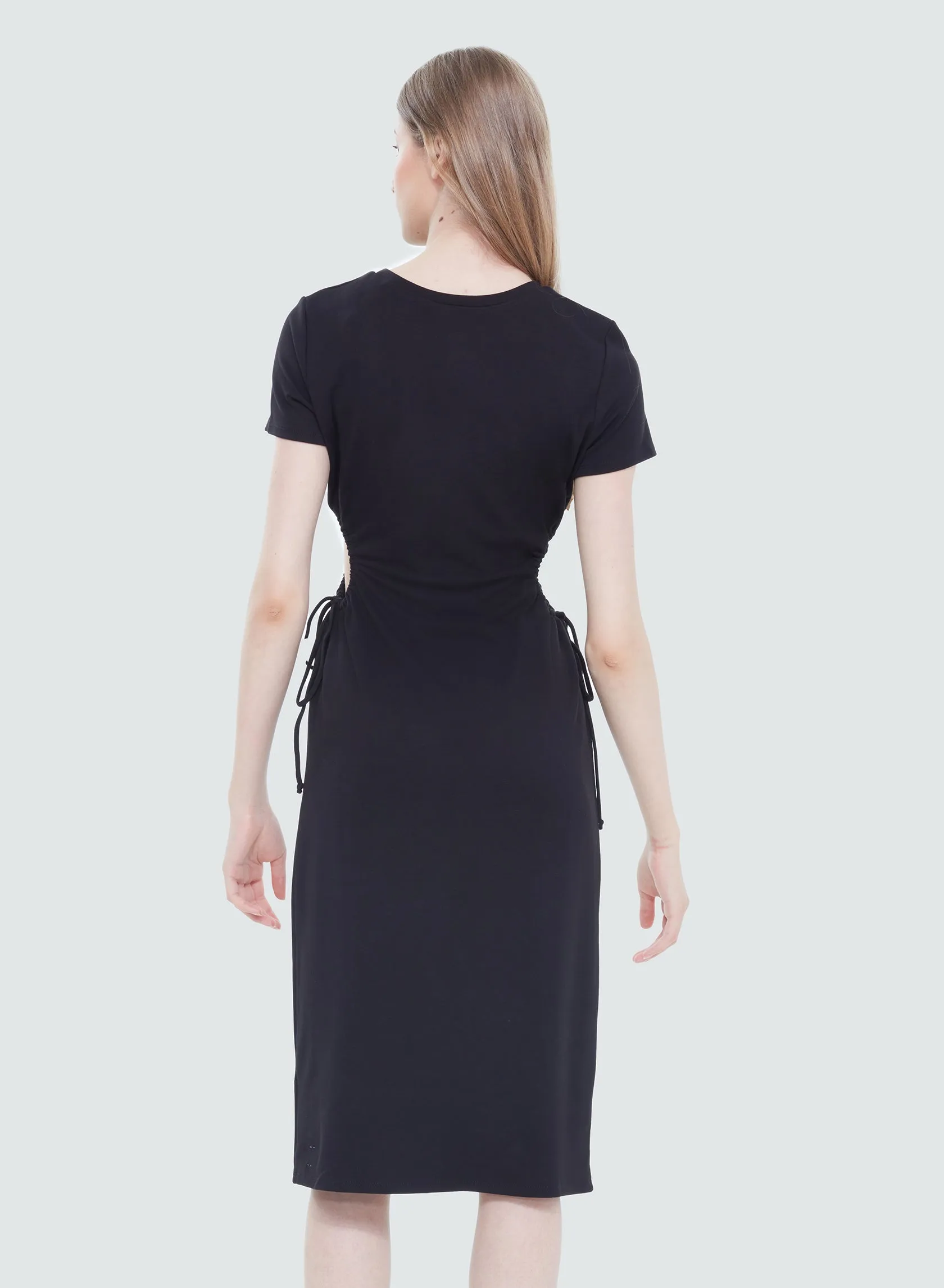 Black Tape Black Cutout Knit Dress