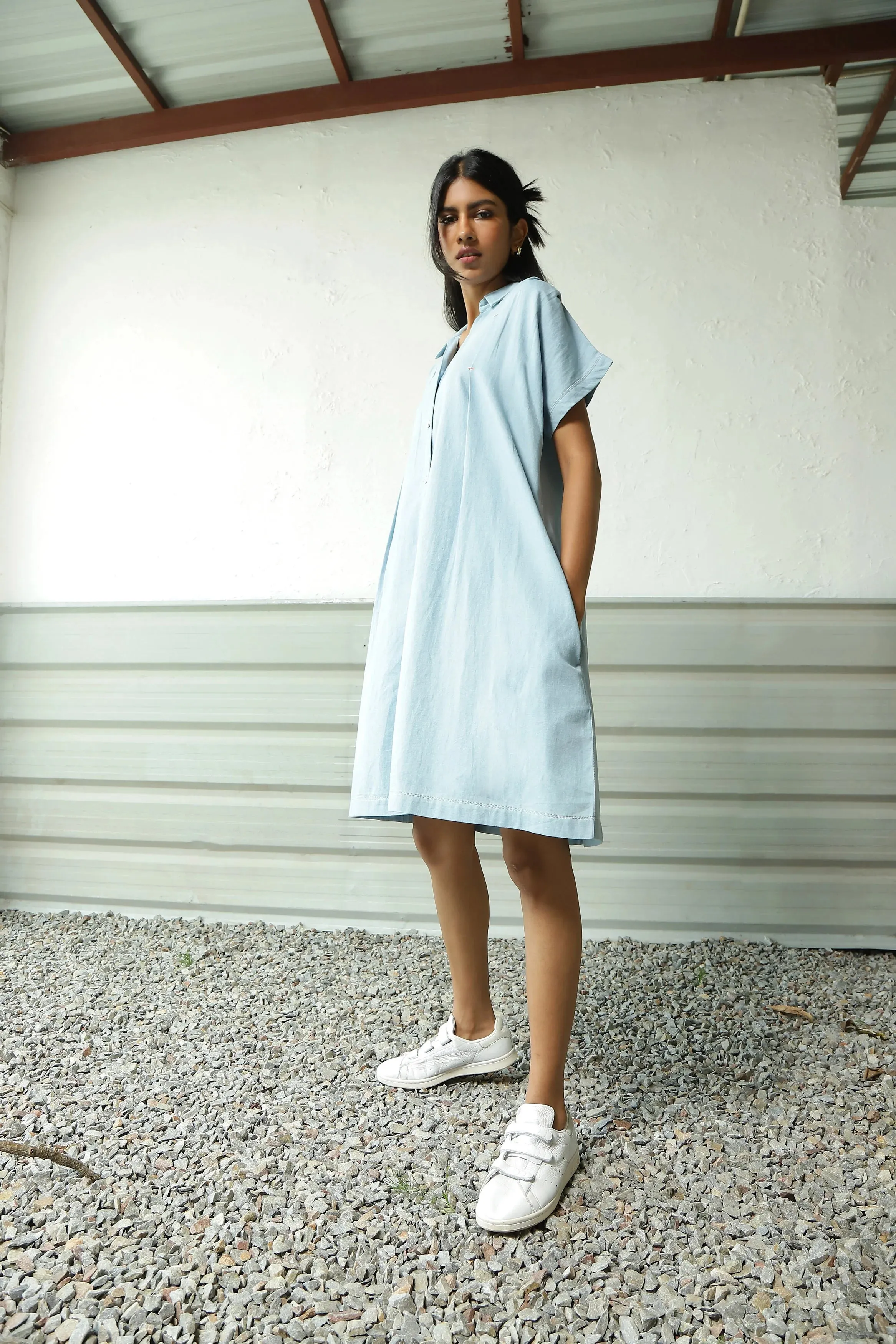 Blue Denim Mini Dress