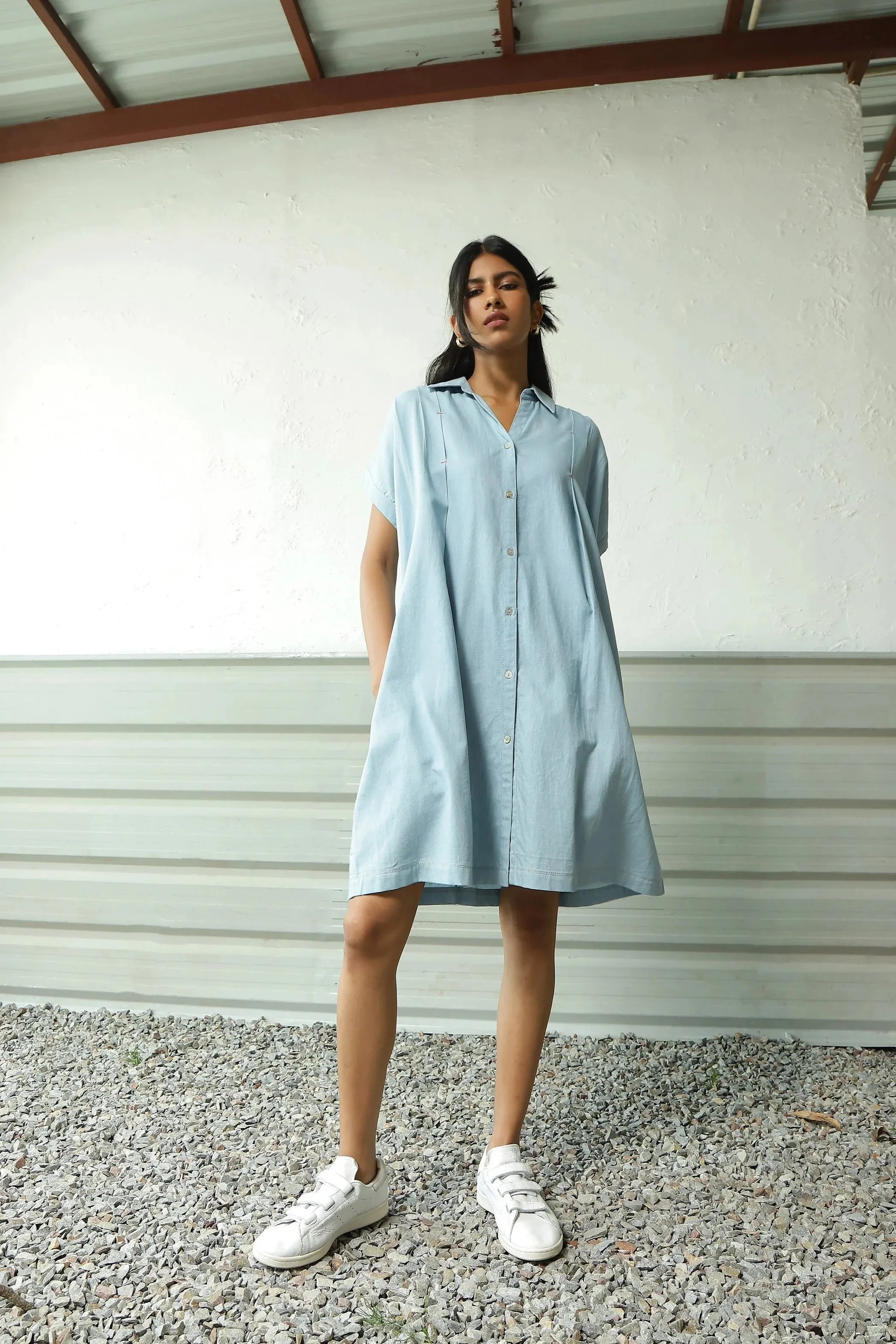 Blue Denim Mini Dress