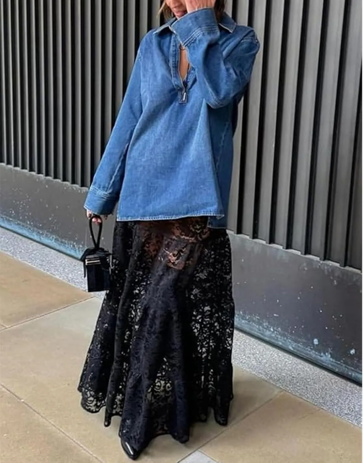 Boho Long White Skirt for Women Y2K Sheer Lace Midi Half Skirts Flowy See-Through Maxi Skirt Beach Party