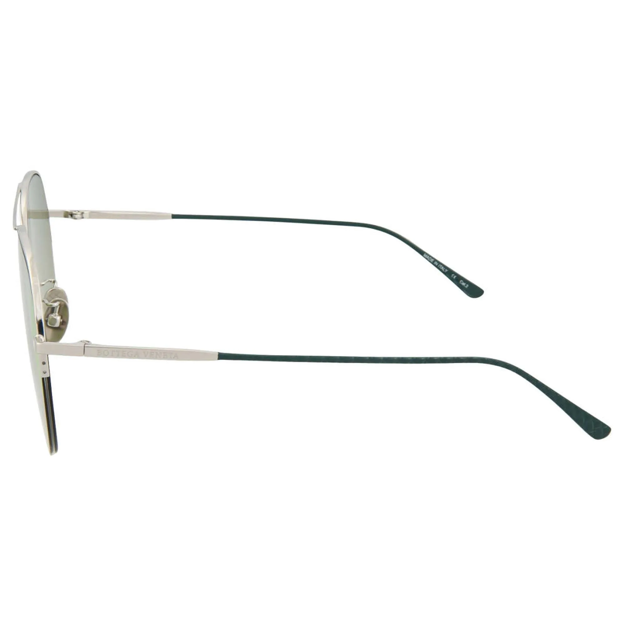 Bottega Veneta Unisex Sunglasses - Silver Metal Aviator Frame | BV0247S-30006485008