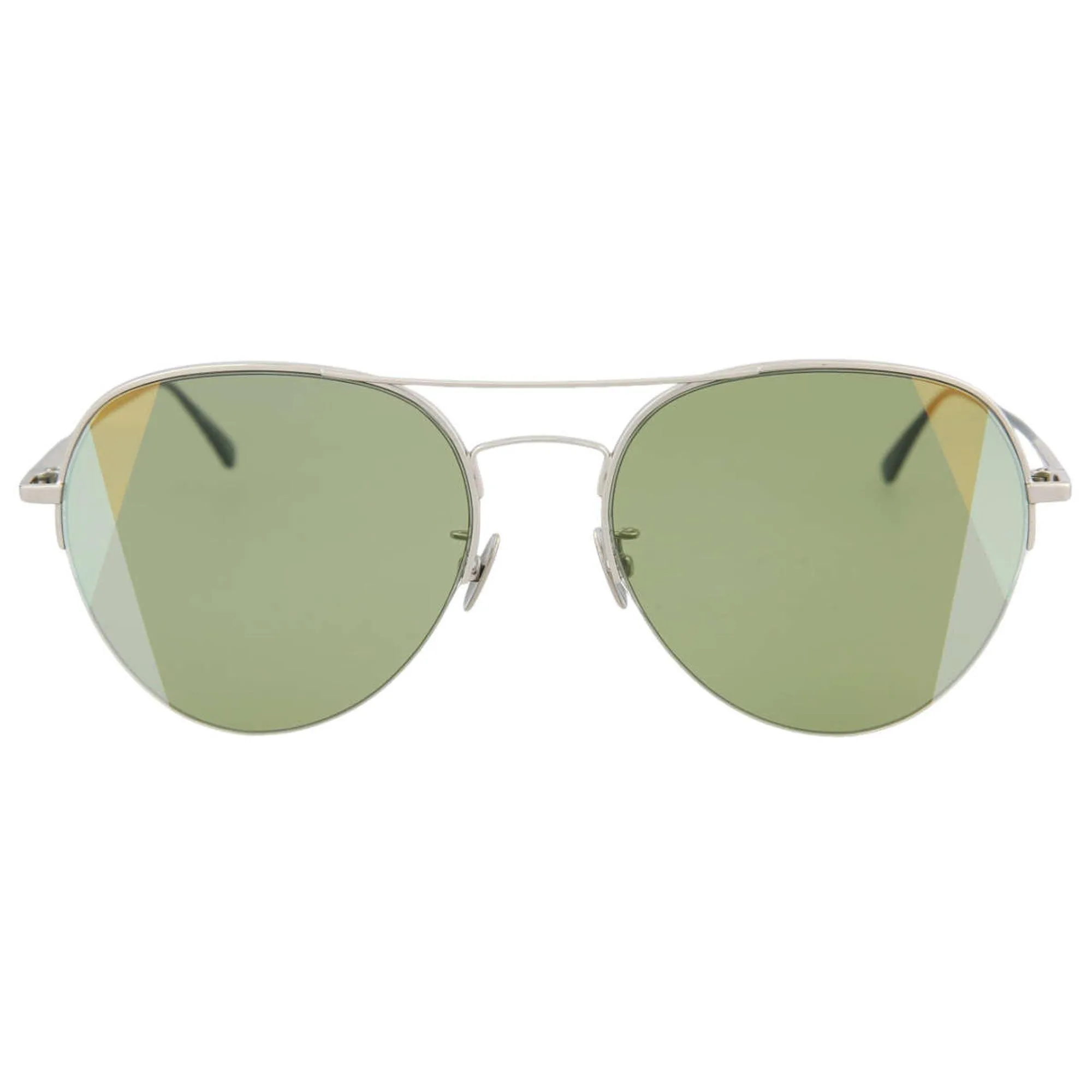 Bottega Veneta Unisex Sunglasses - Silver Metal Aviator Frame | BV0247S-30006485008