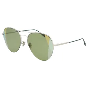 Bottega Veneta Unisex Sunglasses - Silver Metal Aviator Frame | BV0247S-30006485008