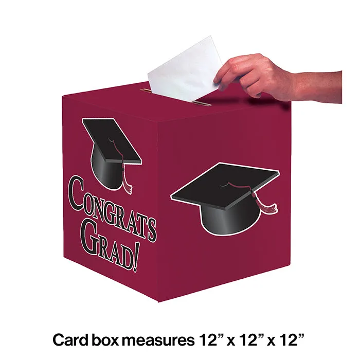 Bulk Graduation Card Boxes Burgundy (6 per Case)