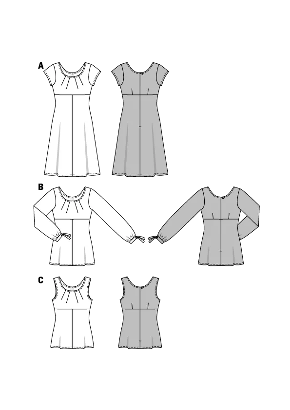 Burda BD6685 Women's Dress and Blouse Sewing Pattern