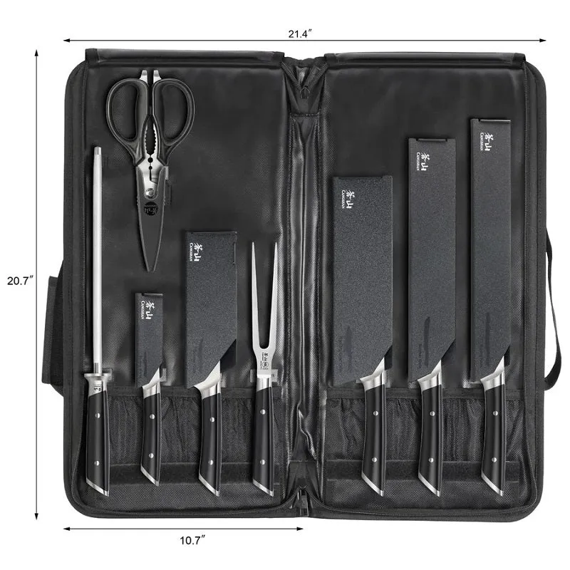 Cangshan Helena 9-Piece BBQ Knife Set with Black Bag