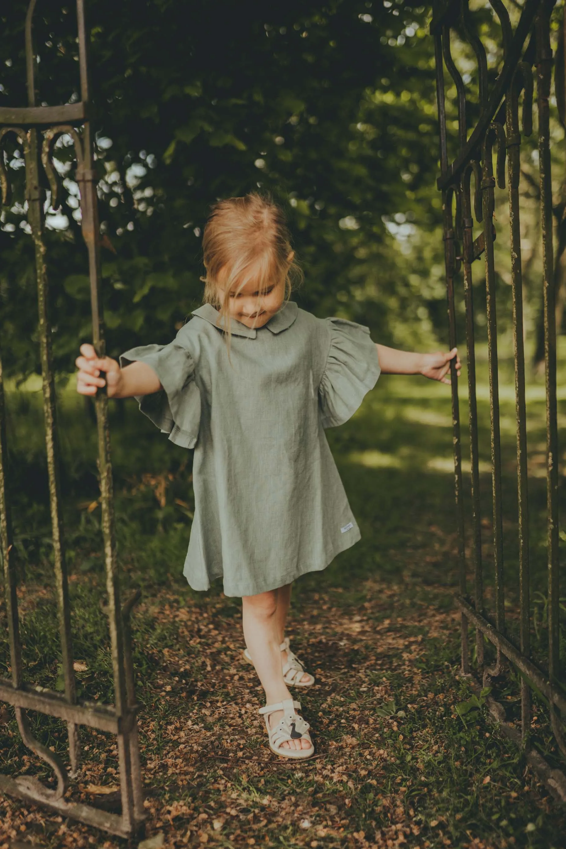 Capucine Linen Dress | Desert Green