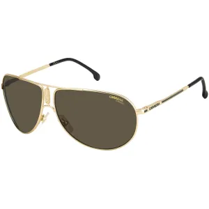 Carrera Unisex Sunglasses - Matte Gold and Black Metal Pilot Frame | GIPSY65 0AOZ 70