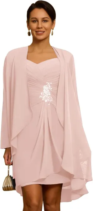Casual Mother of The Bride Dresses for Wedding Applique Sequin Laces Mother of The Groom Dresses