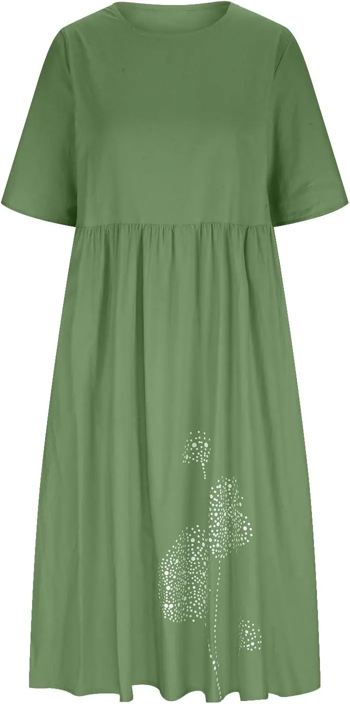 Ceboyel Women Boho Floral Summer Dresses Casual Maxi Dress Bohemian Flowy Long Dresses 2024 Trendy Vacation Clothes
