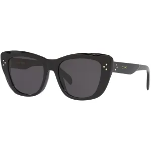 Celine Women's Sunglasses - Grey Lens Shiny Black Butterfly Frame | CL40199I 01A