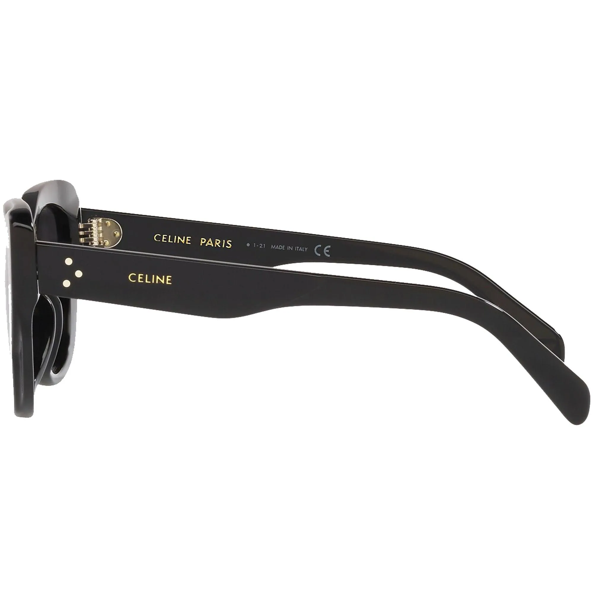 Celine Women's Sunglasses - Grey Lens Shiny Black Butterfly Frame | CL40199I 01A